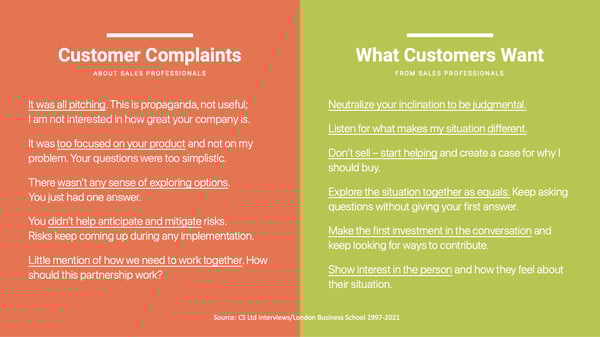 What Customers Want