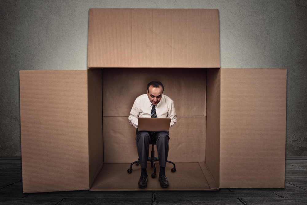Salesman in a box.